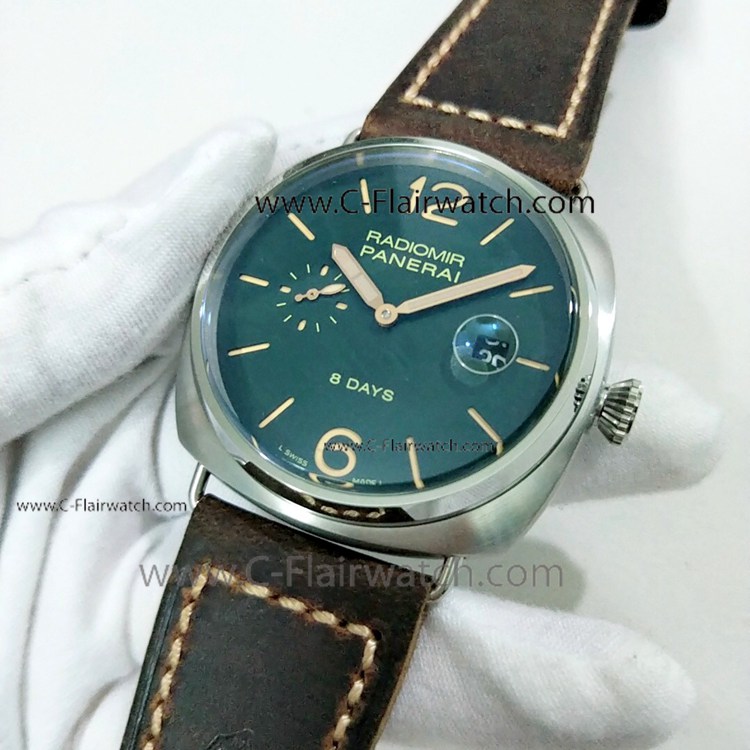 Panerai PAM 735 Radiomir Watch Black Dial Leather Strap